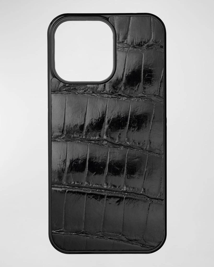 Abas Men's iPhone 15 Pro Max Leather Alligator Case 1