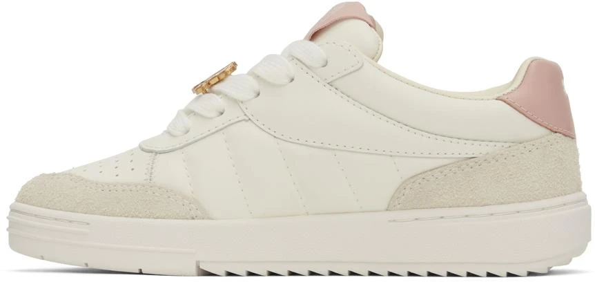 Palm Angels White & Pink Palm Beach University Sneakers 3