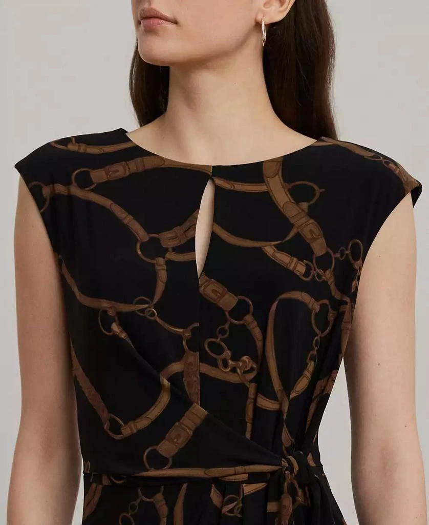 Ralph Lauren Women's Belting-Print Jersey Tie-Front Dress 4