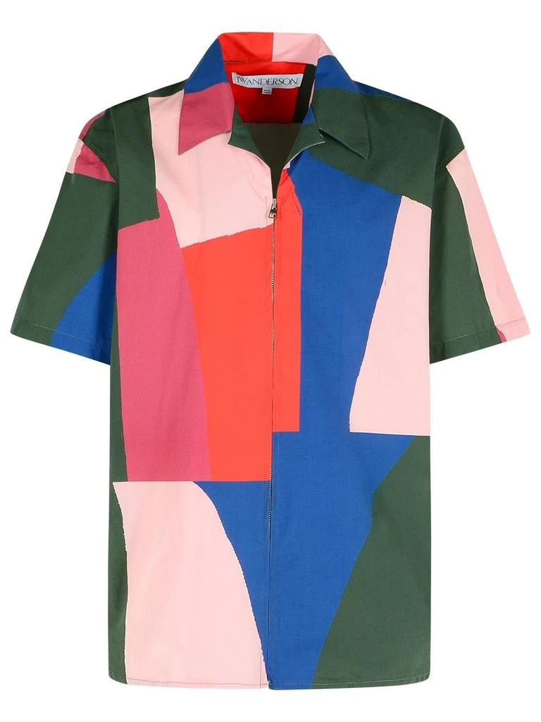 JW Anderson JW Anderson Zipped Short-Sleeve Printed Shirt 1