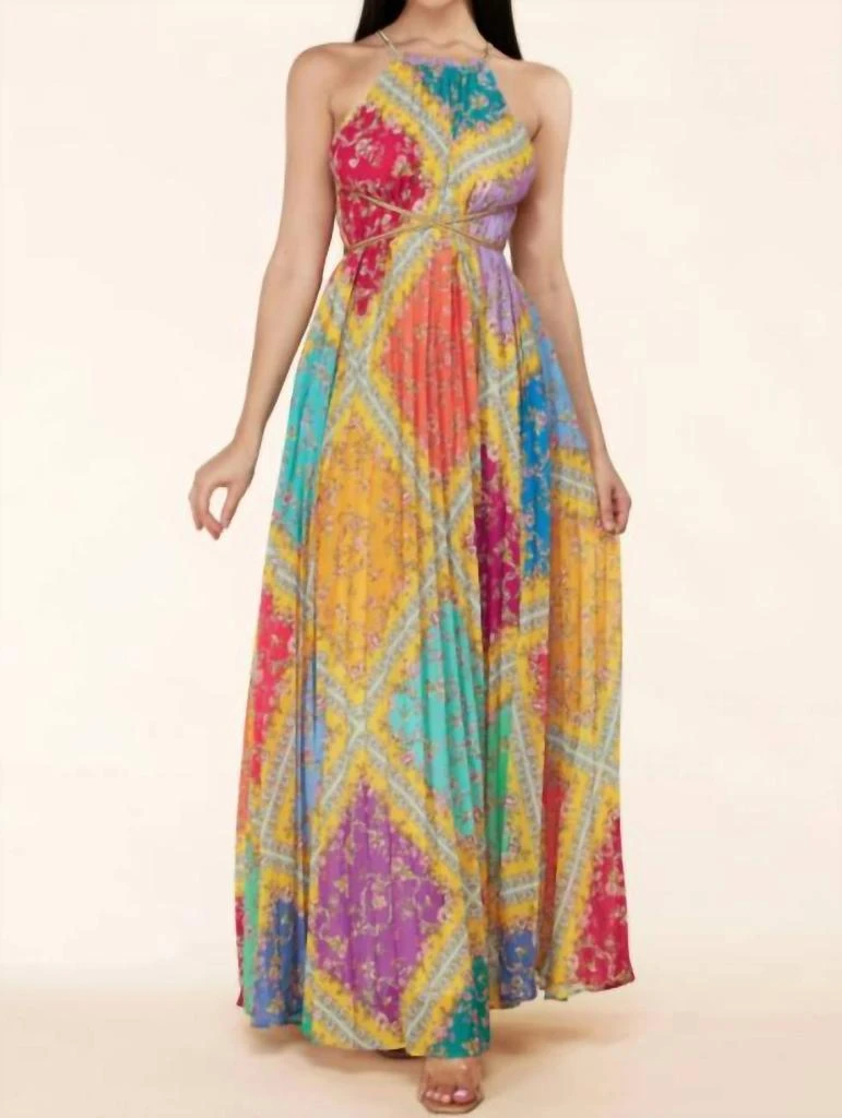 L'ATISTE Bohemian Goddess Dress In Multicolor 1