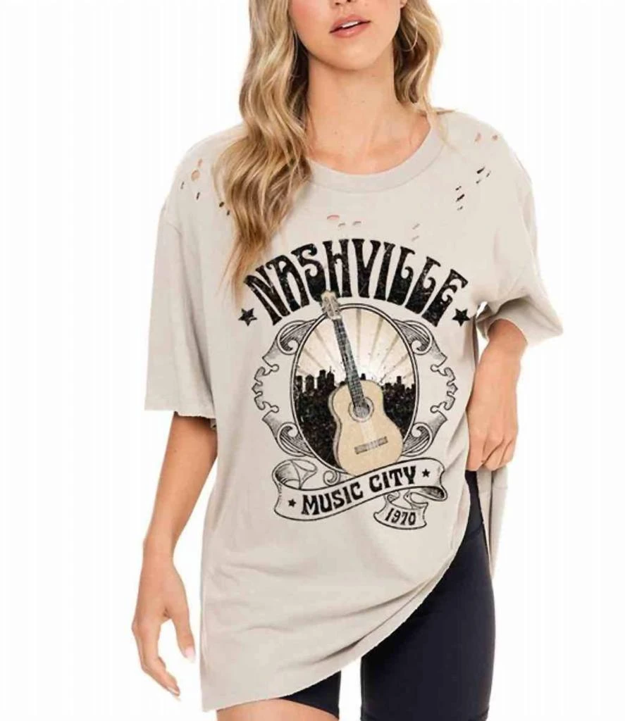 Zutter Zutter - Oversized Nashville Music City Graphic Tee 1