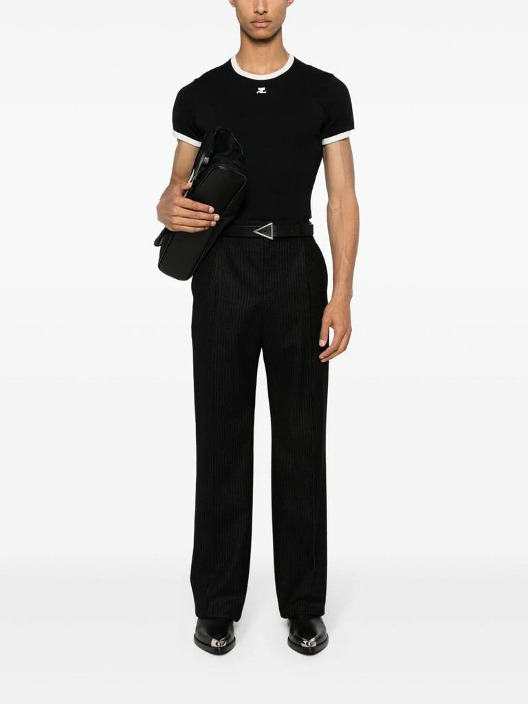 Courrèges Black Cotton Jersey T-Shirt 2