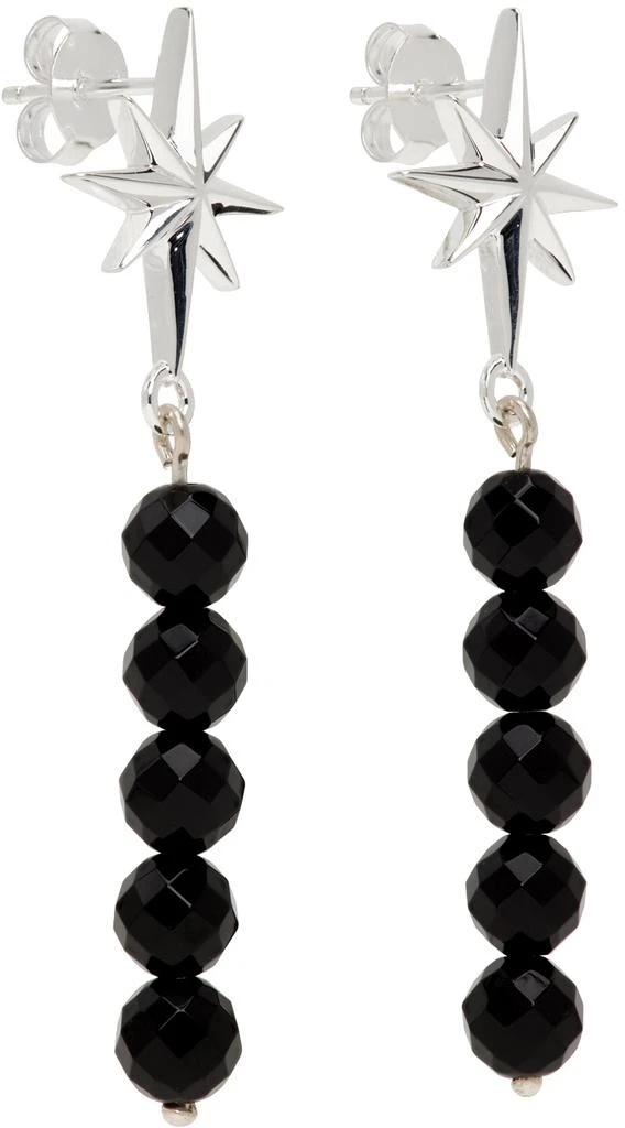 Stolen Girlfriends Club Silver & Black Drop Earrings 2