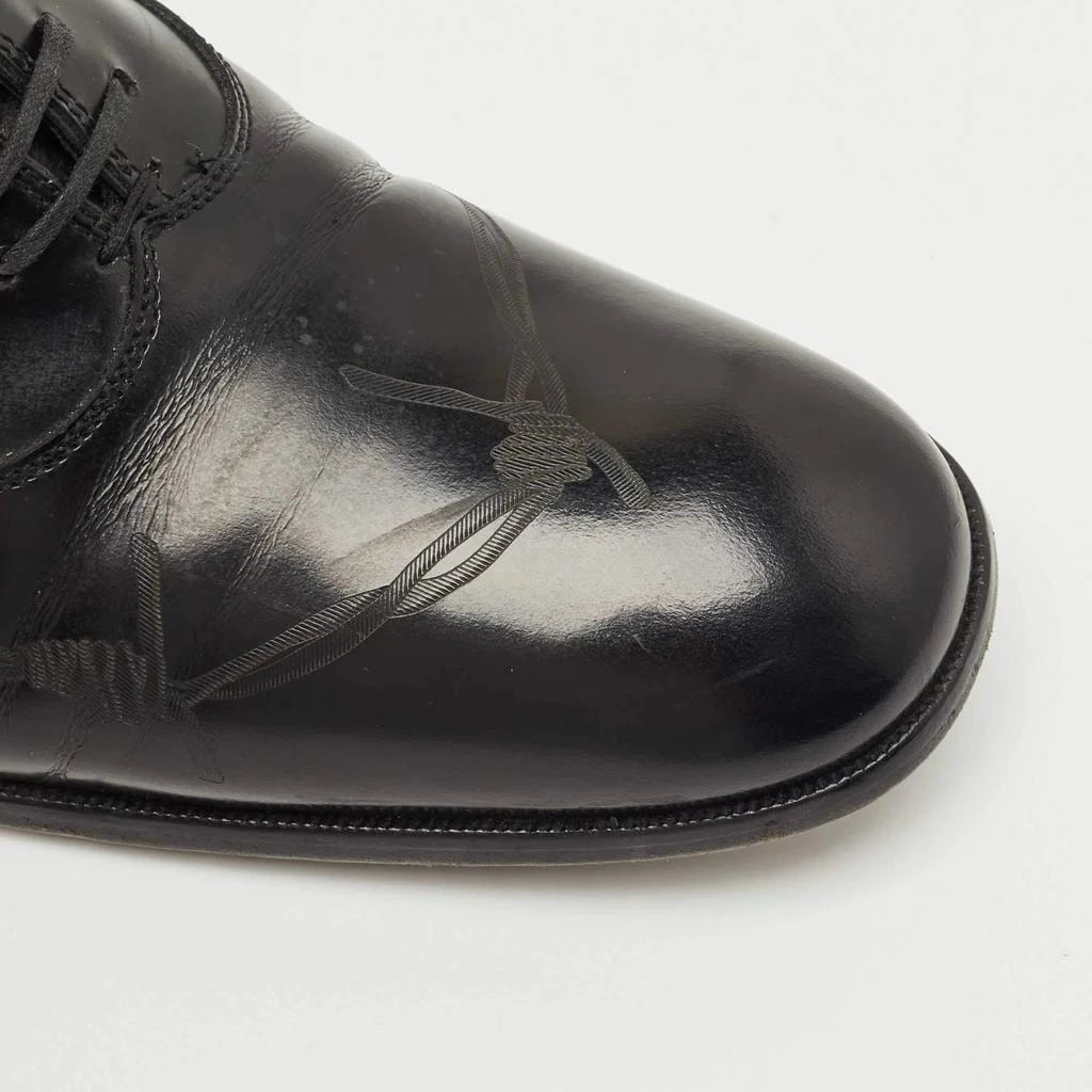 Alexander McQueen Black Brogue Leather Oxfords Size 43 Alexander McQueen Black Leather Lace Oxford Size 43 – On  main image 4