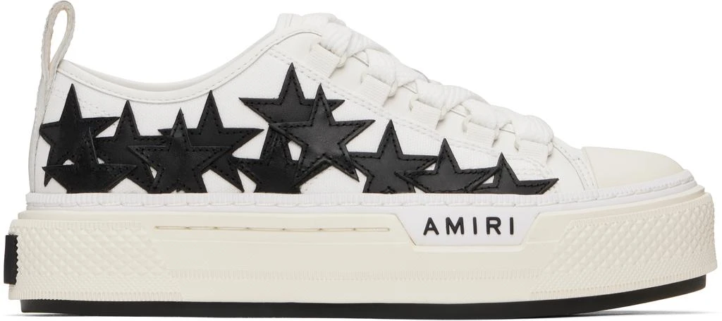 AMIRI White & Black Stars Court Low Sneakers 1