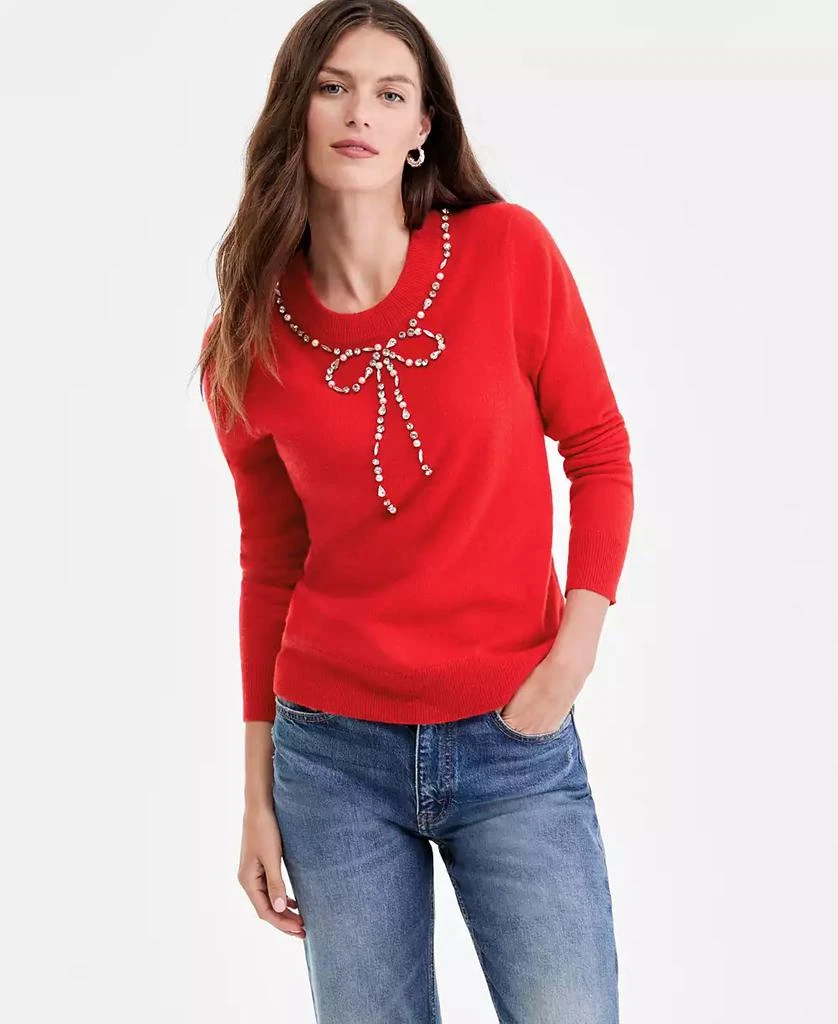 Charter Club Women
s Embellished Bow Sweater, Macy
s Exclusive 1