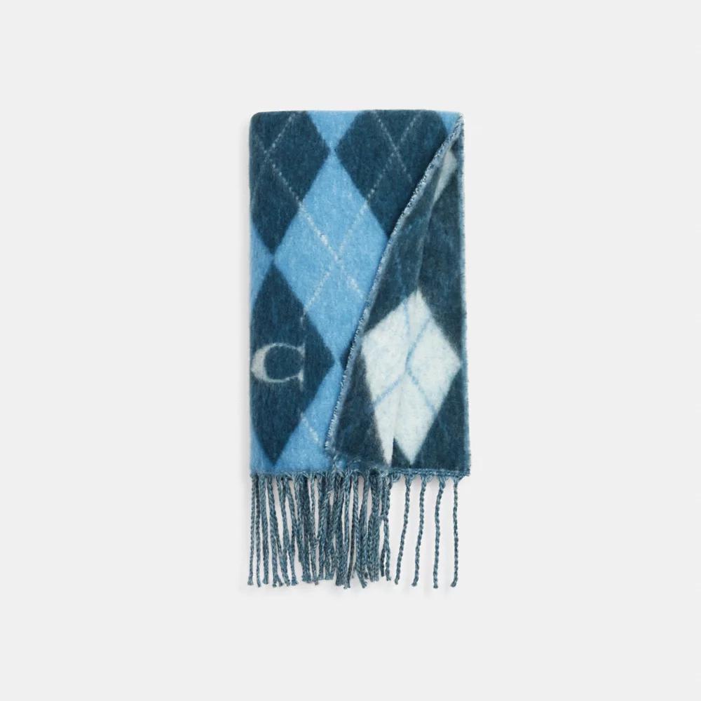 COACH® Argyle Print Oversized Muffler