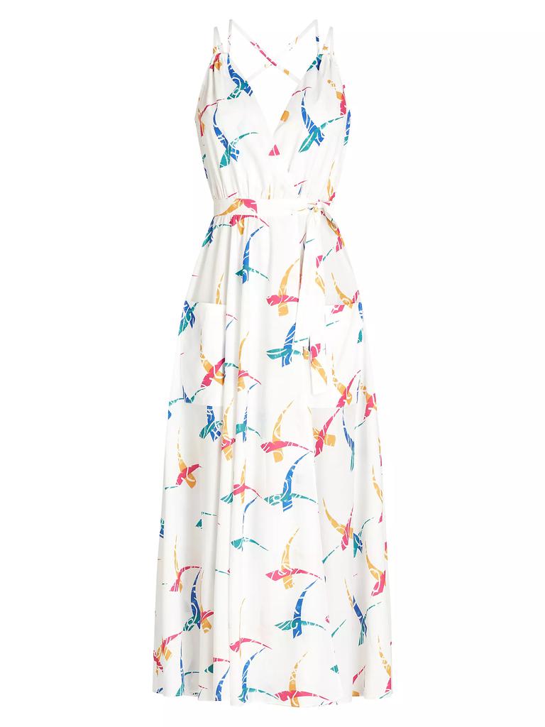 VALIMARE Amelia Abstract Wrap Dress