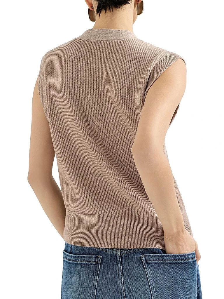 Brunello Cucinelli Sparkling Cashmere Rib Knit Sweater Vest 3