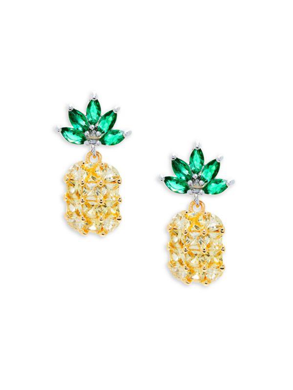 Eye Candy LA Pineapple Cubic Zirconia Earrings