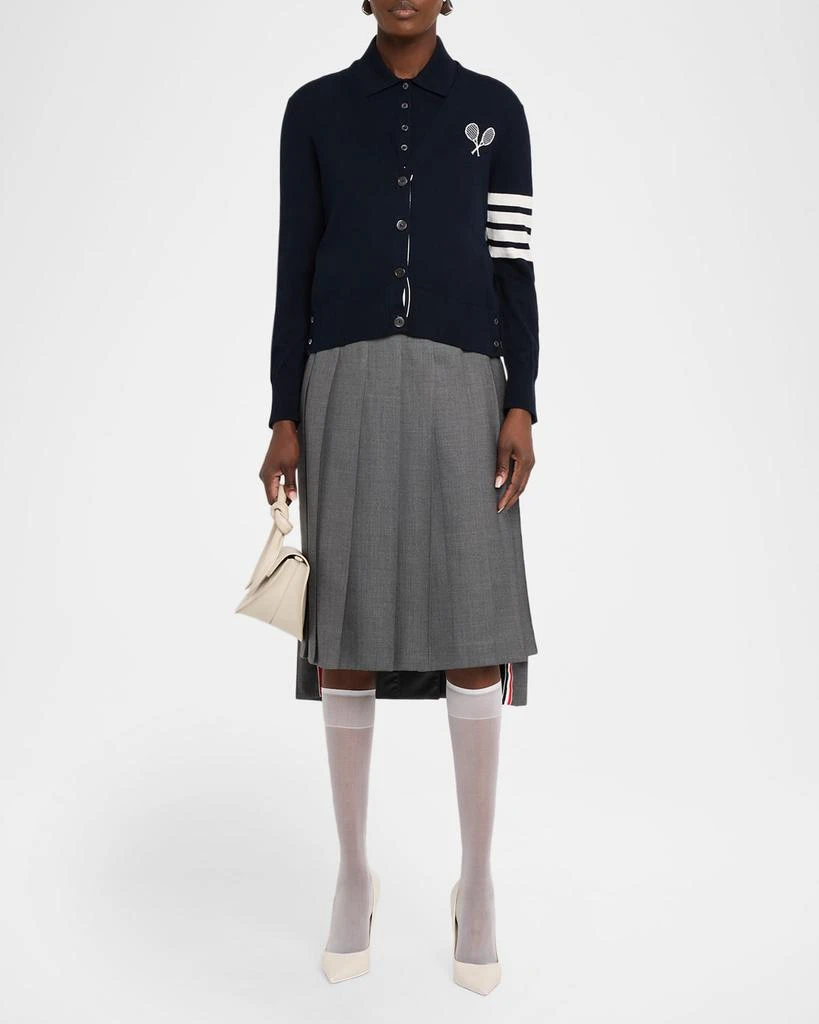 Thom Browne Tennis Racquets V-Neck Cardigan 2
