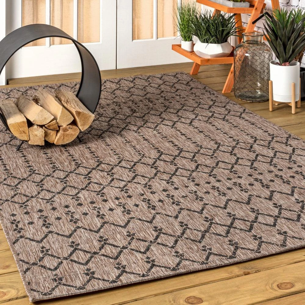 JONATHAN Y Ourika Moroccan Geometric Textured Weave Indoor/Outdoor Area Rug 11