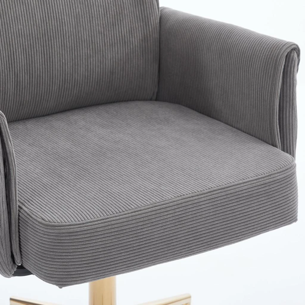 Streamdale Furniture Streamdale Mid-back office chair, striped fabric, ergonomic design, Gray. 4