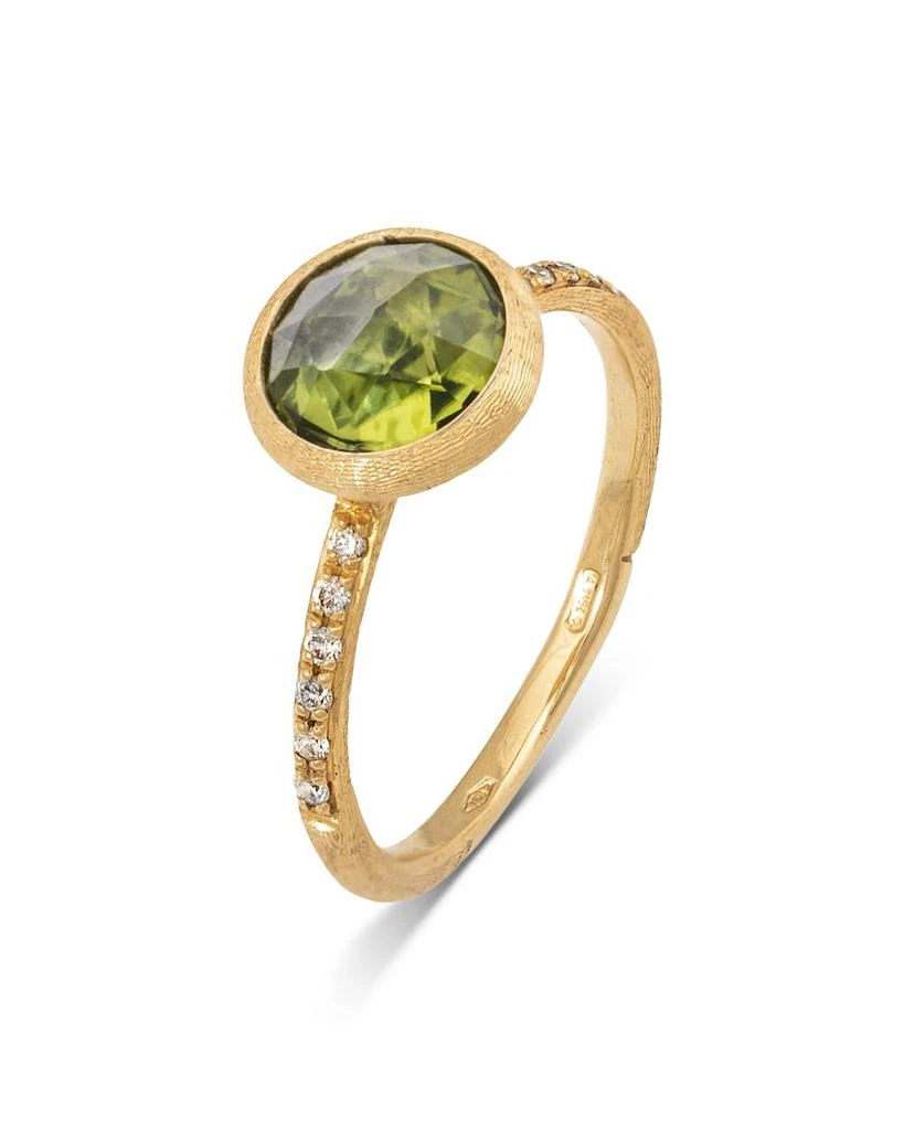 Marco Bicego 18K Yellow Gold Jaipur Color Peridot & Diamond Bezel Ring 3