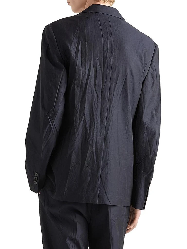 Prada Single-Breasted Cotton and Silk Jacket 3