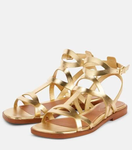Zimmermann Zimmermann Bay metallic leather sandals 5