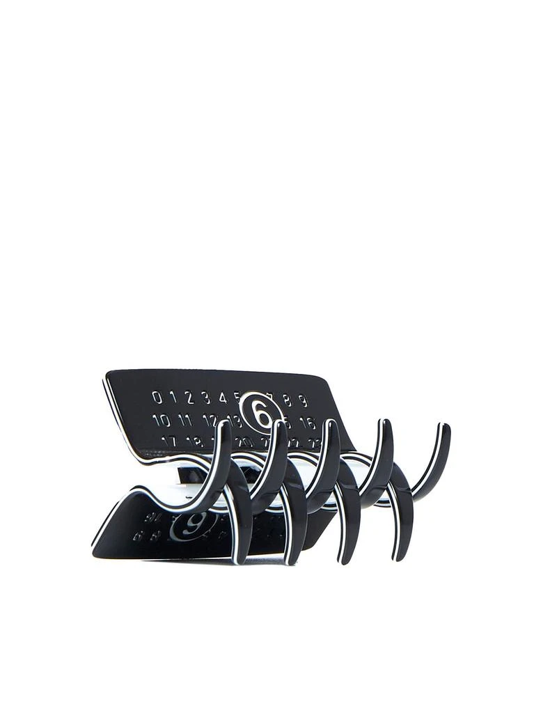 MM6 MM6 Maison Margiela Numbers-Motif Rectangle Shape Hair Clip 3