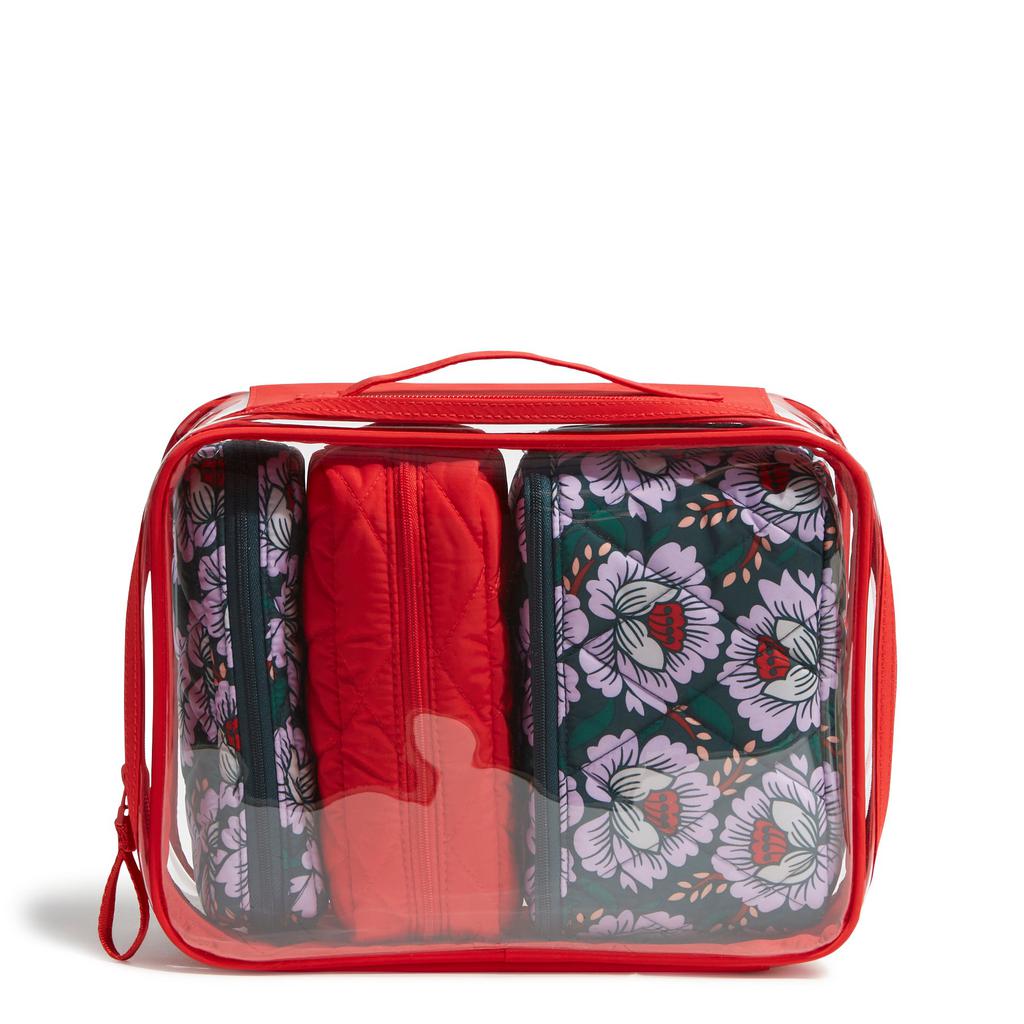 Vera Bradley Outlet Clear 4-Piece Cosmetic Set