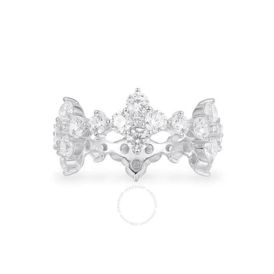 apm Monaco Sterling Silver Sparkle Ring