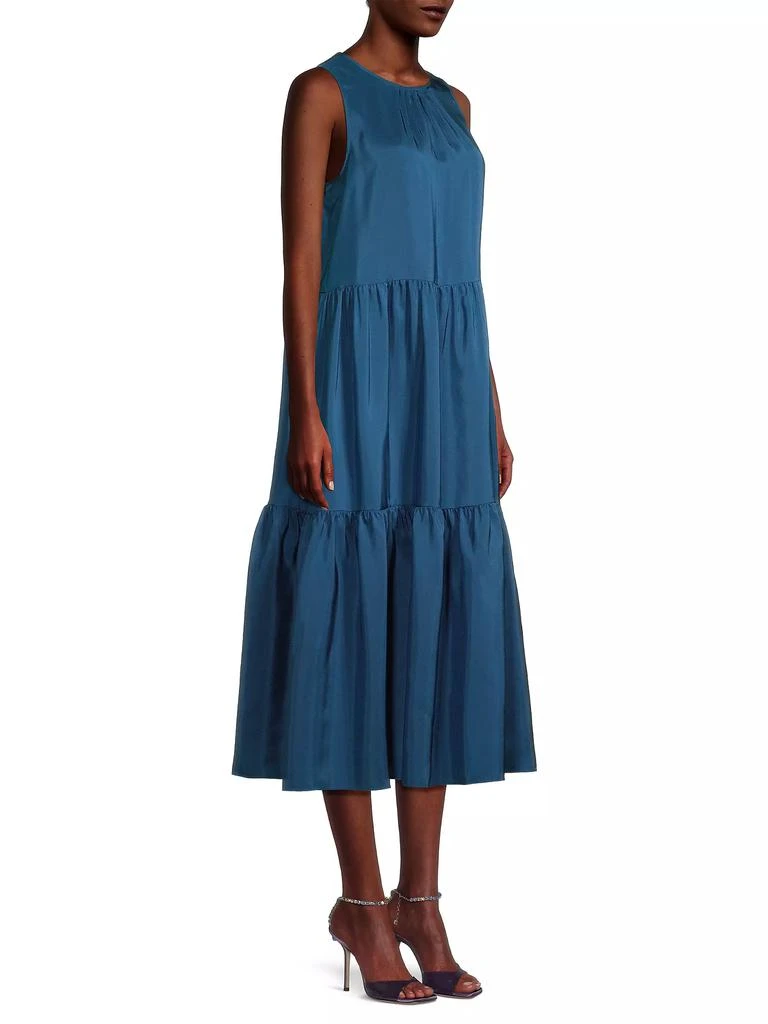 Eileen Fisher Tiered Silk Midi-Dress 4