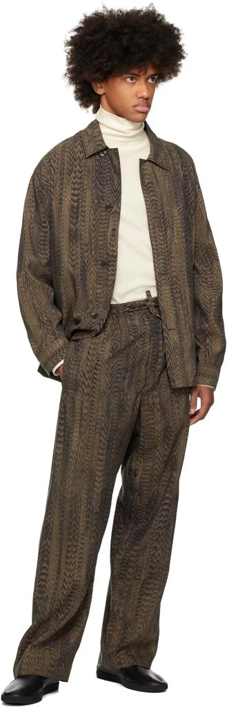 Lemaire Brown FreelingWaters Edition Printed Pyjama Pants 4