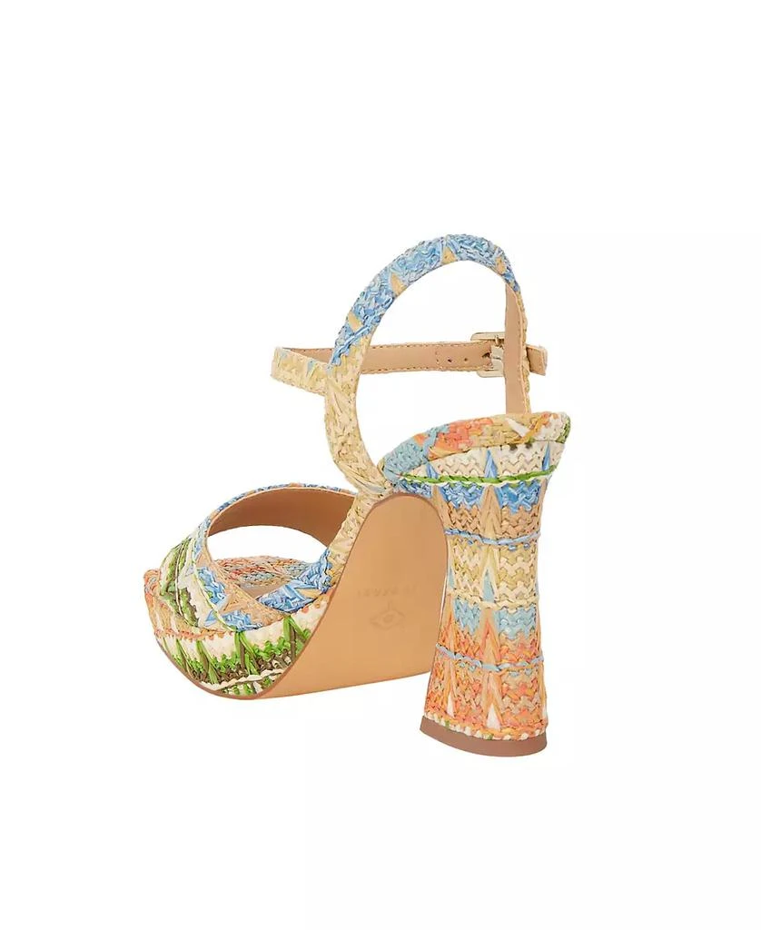 Katy Perry Women's Rainbow Raffia Square Toe Sandals 3