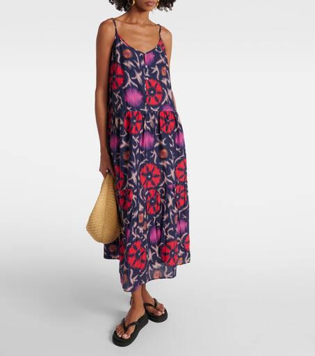 Velvet Kate printed cotton and silk maxi dress