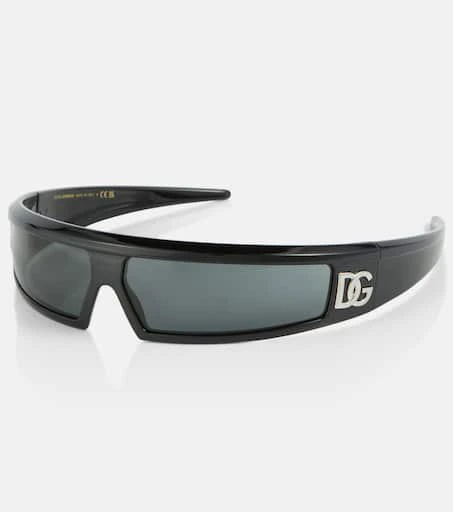 Dolce & Gabbana Narrow wraparound acetate sunglasses 4