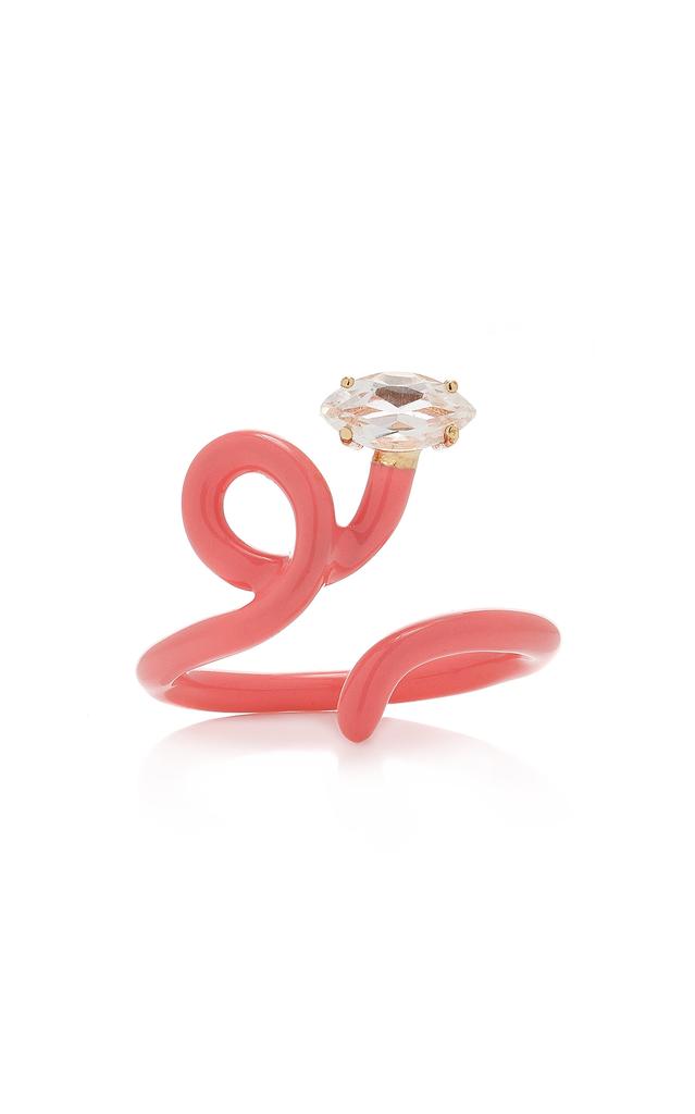 Bea Bongiasca Bea Bongiasca - Baby Vine Enameled 9K Rose Gold Crystal Ring - Pink - US 7.5 - Moda Operandi - Gifts For Her