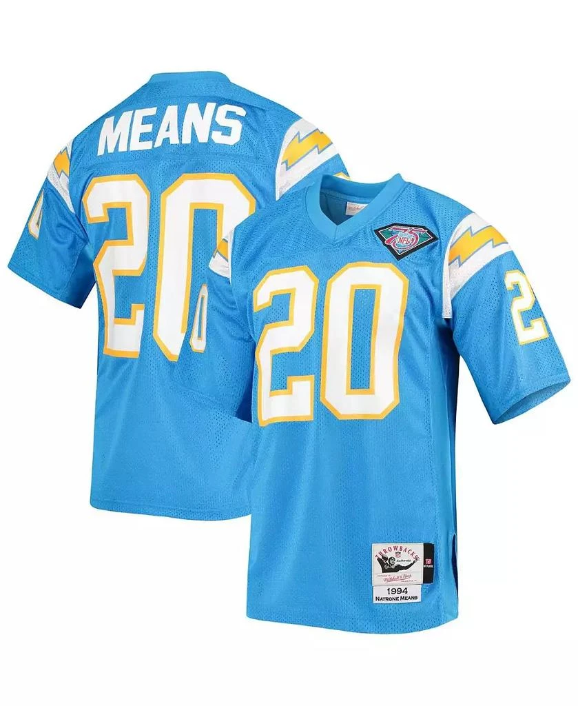 Mitchell and Ness Men
s Natrone Means Powder Blue Los Angeles Chargers Authentic Retired Player Jersey 2