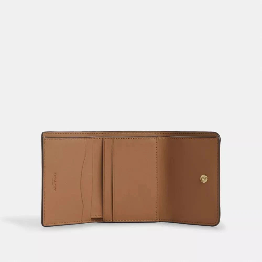 Coach Card Holder Wallet In Signature Canvas With Floral Print 4