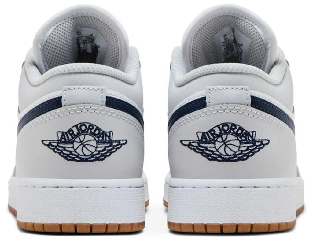 Jordan 1 Low White Neutral Grey Gum Midnight Navy Women's 5