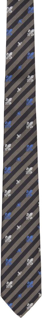 Vivienne Westwood Gray & Black Silk Tie