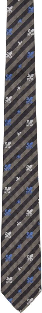 Vivienne Westwood Gray & Black Silk Tie 1