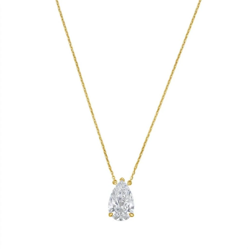 Diana M Jewels Diana M Jewels - 4.00 Cts Lab Grown Pear East West Diamond Pendant Necklace