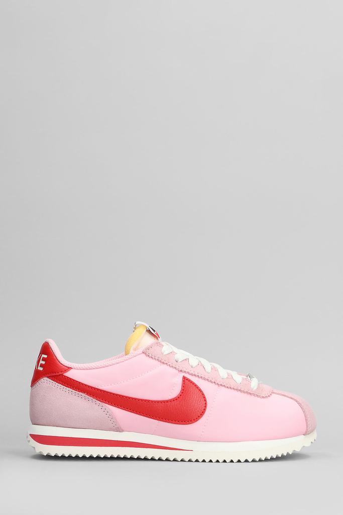 pink suede nike cortez