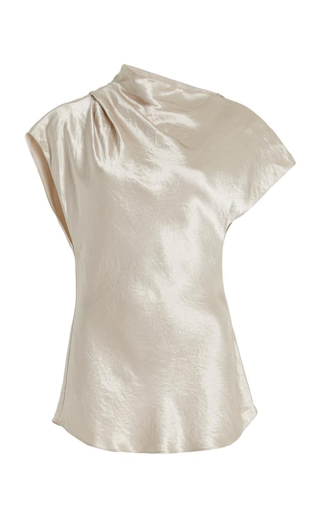 Bondi Born BONDI BORN - Kobe Draped Satin Bias Top - Silver - M - Moda Operandi