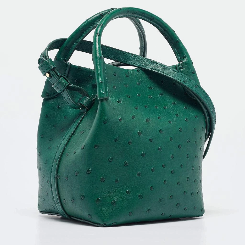 Loro Piana Loro Piana Green Ostrich Micro Bale Bag 3