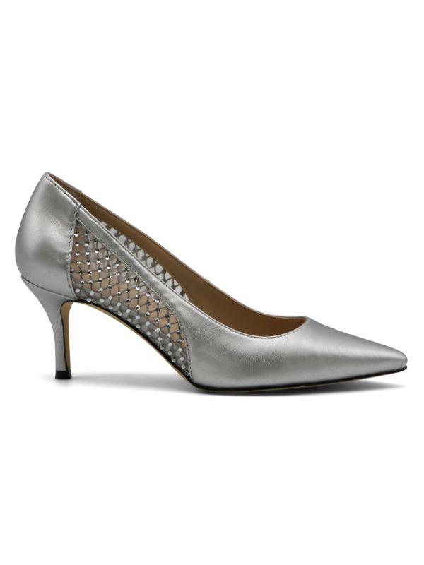 Charles David Alanna Embellished Metallic Pumps