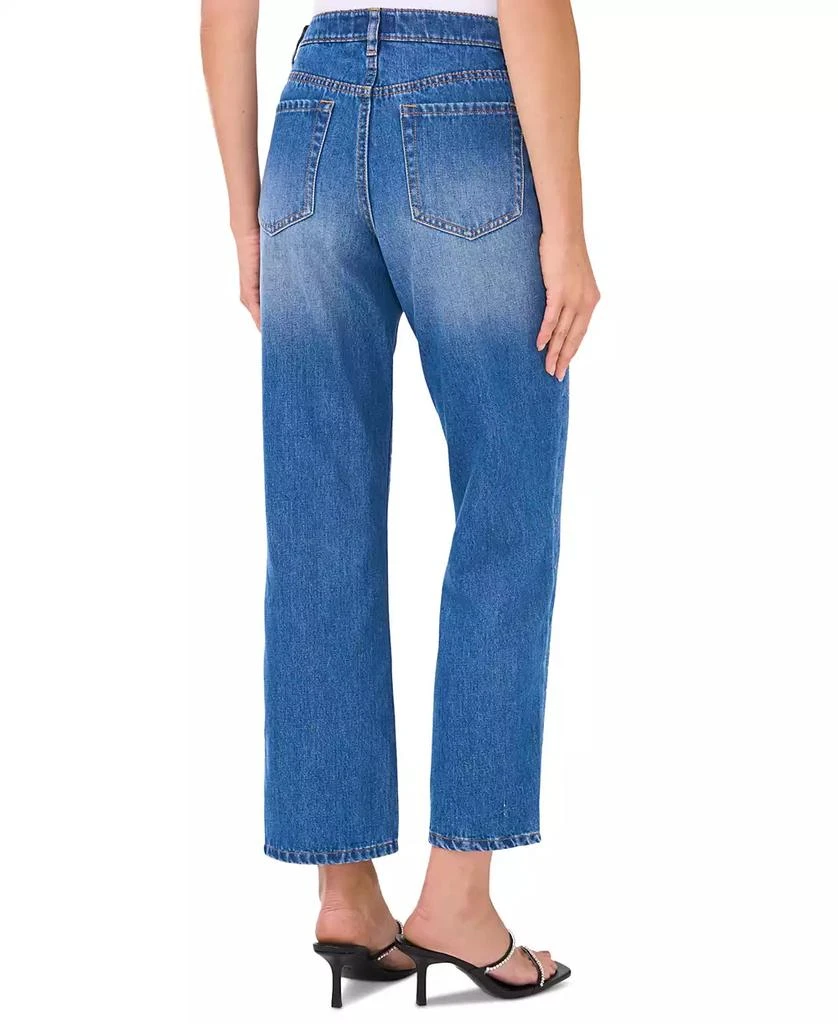 CeCe Women's Embellished Wide-Leg Jeans 2
