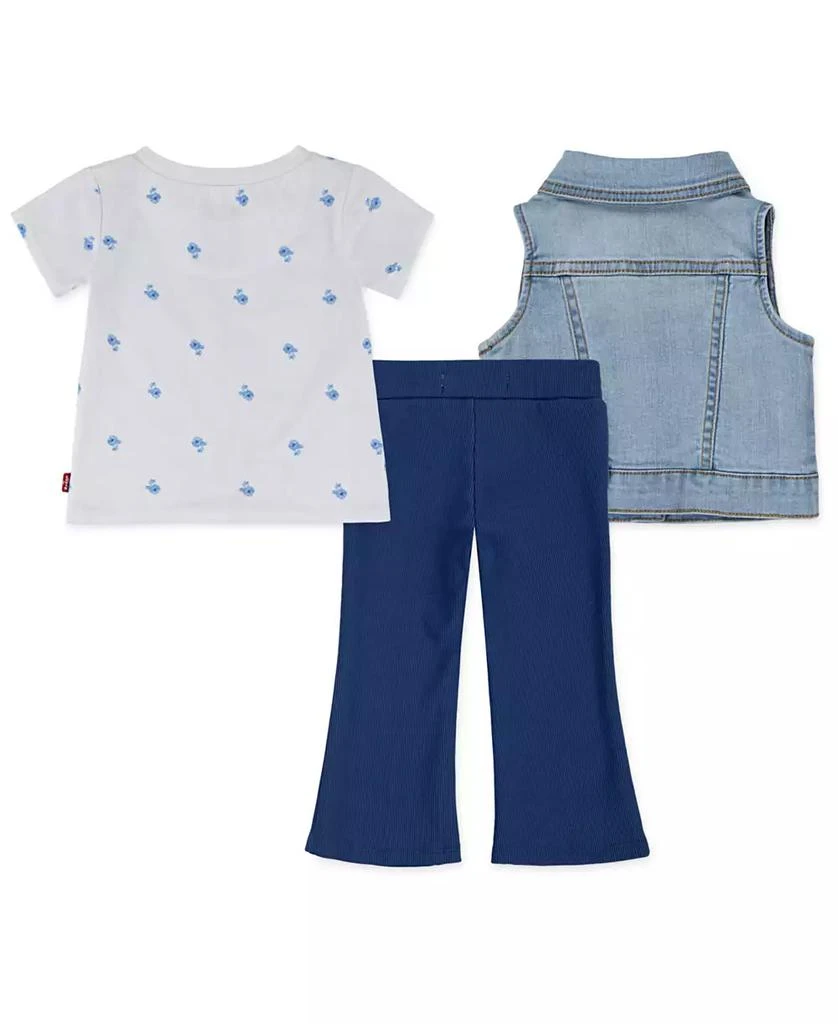 Levi's Baby Girls Tee, Vest and Flared Leggings, 3-Piece Set 2