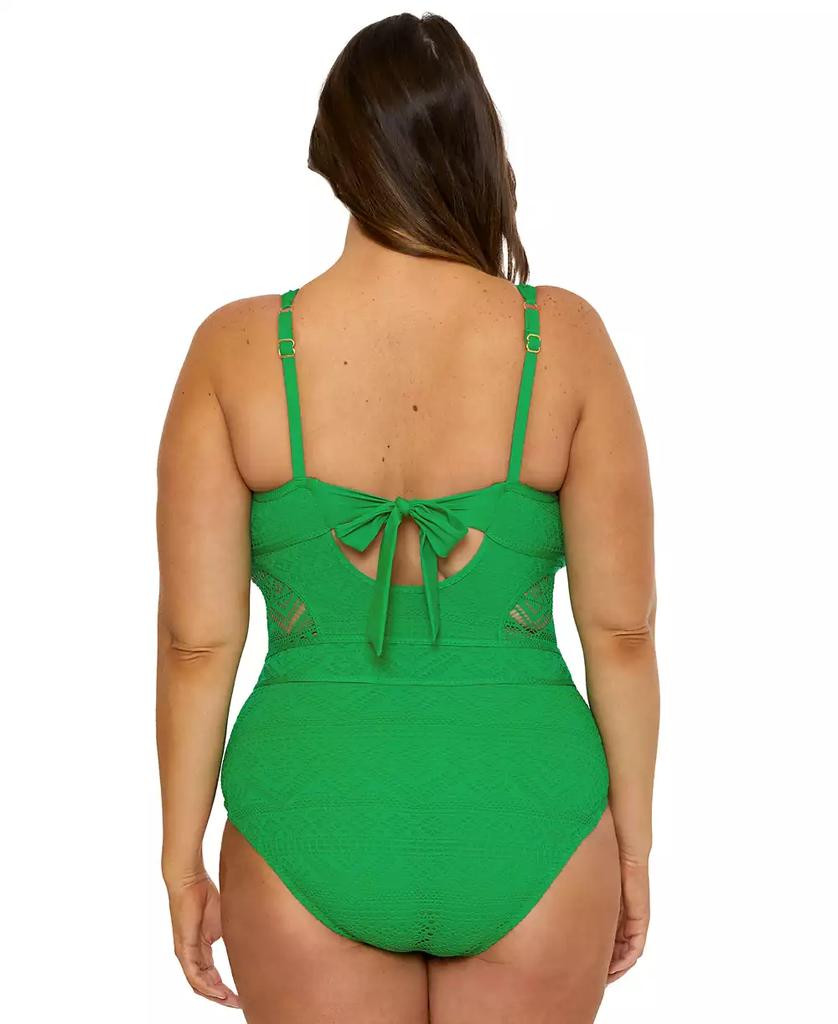 Becca Plus Size Color Play Tummy-Control One-Piece Swimsuit