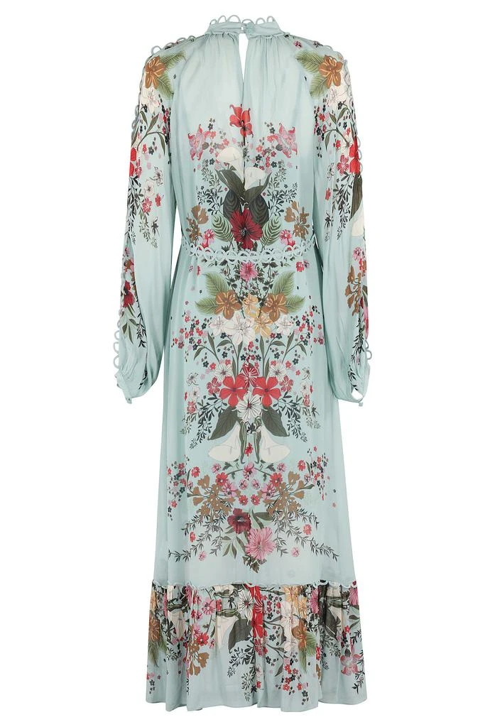 Farm Rio Beauty Bouquet Blue Long Sleeve Maxi Dress 2
