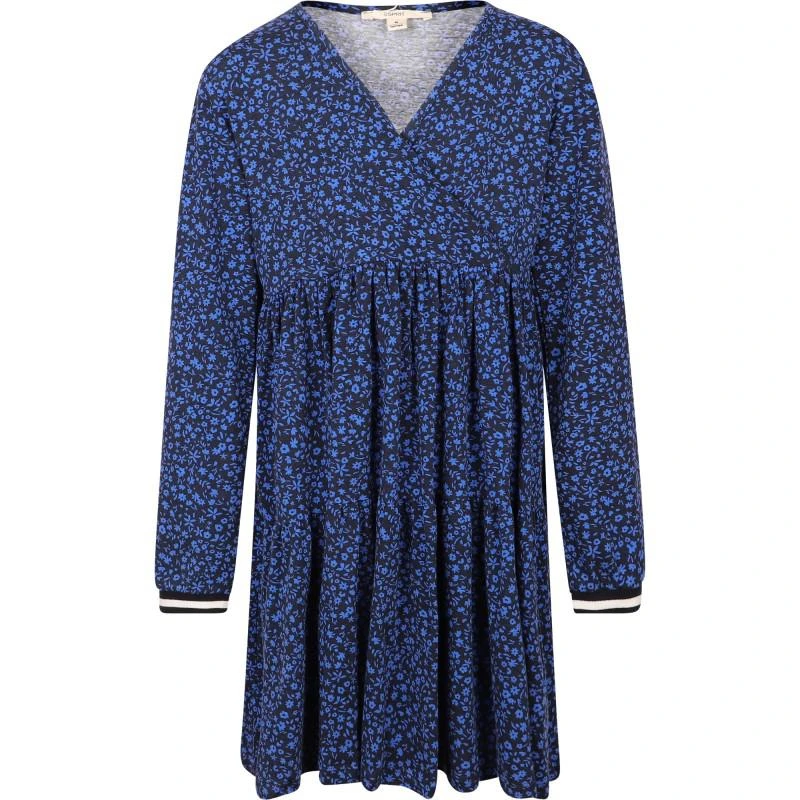 Esprit Liberty flowers all over cotton dress in blue 1