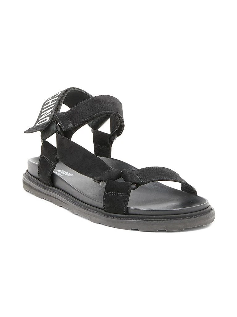 Moschino Logo Sporty Leather Sandals 2