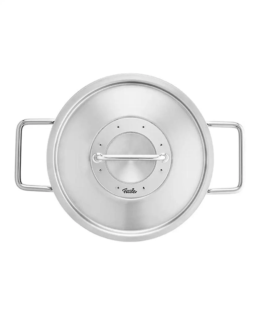 Fissler Pure Collection Stainless Steel 4.2 Quart Stock Pot with Metal Lid 4