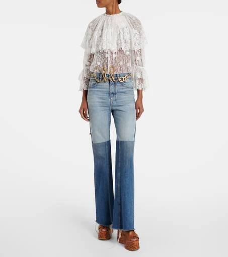 Chloé Patchwork flared jeans 2