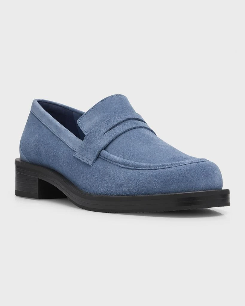 Stuart Weitzman Palmer Suede Penny Loafers 3