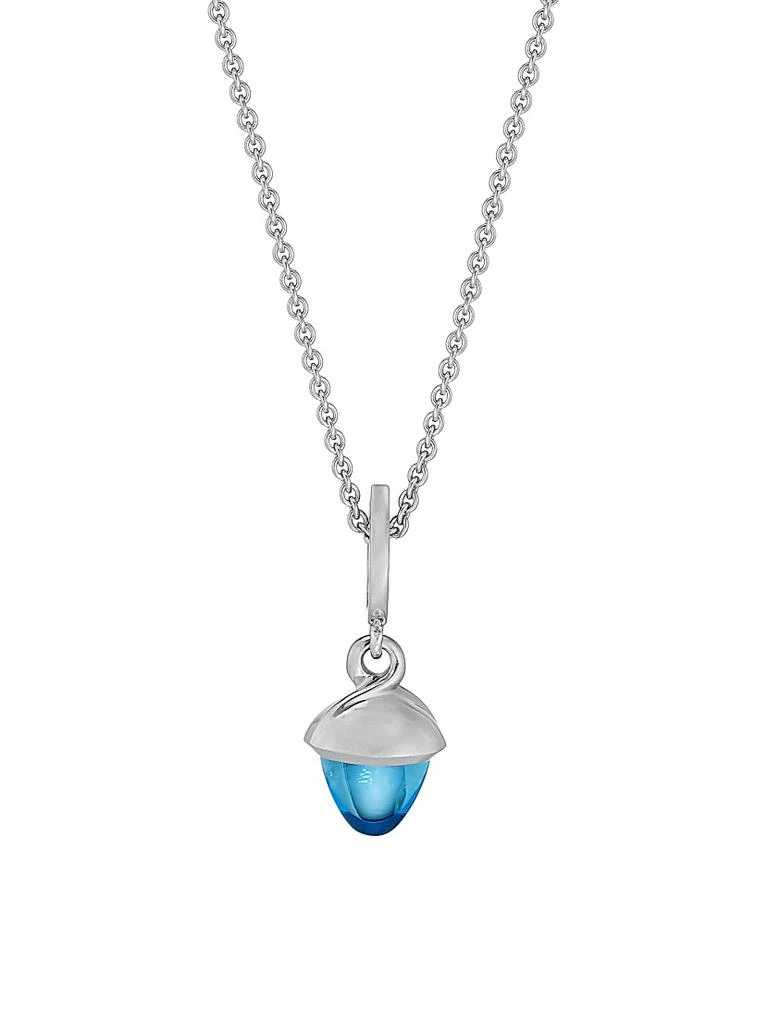 Tamara Comolli Mikado Flamenco 18K White Gold & Swiss Topaz Pendant Necklace 1